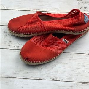 Toms slip on canvas with mesh and suede